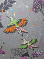 Foulard Colibris fond Gris